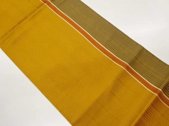 JAPANESE KIMONO / NAGOYA OBI / CHIKUZEN HAKATA / WOVEN STRIPE 